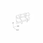 Knihovna design Battikuore 130x87 (2 police) Mabele Viadurini