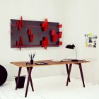 Knihovna design Battikuore 186x101 (3 police) Mabele Viadurini