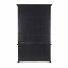 Klasická dřevěná knihovna s dekorativním žebříkem Homemotion - cedr Viadurini