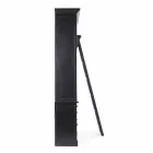 Klasická dřevěná knihovna s dekorativním žebříkem Homemotion - cedr Viadurini