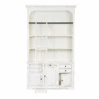 Klasická dřevěná knihovna s dekorativním žebříkem Homemotion - cedr Viadurini