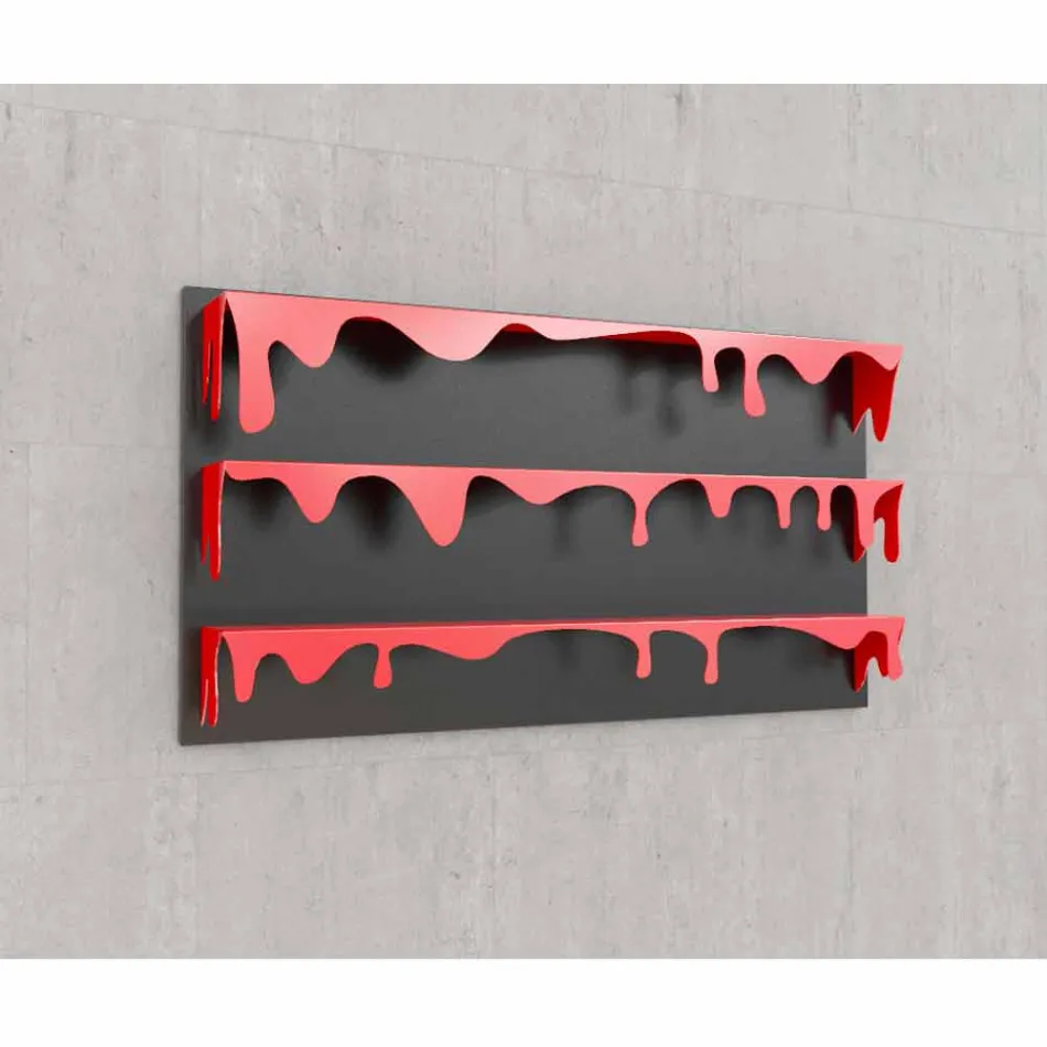 Knihovna design Kolata 130x70 (3 police) Mabele Viadurini