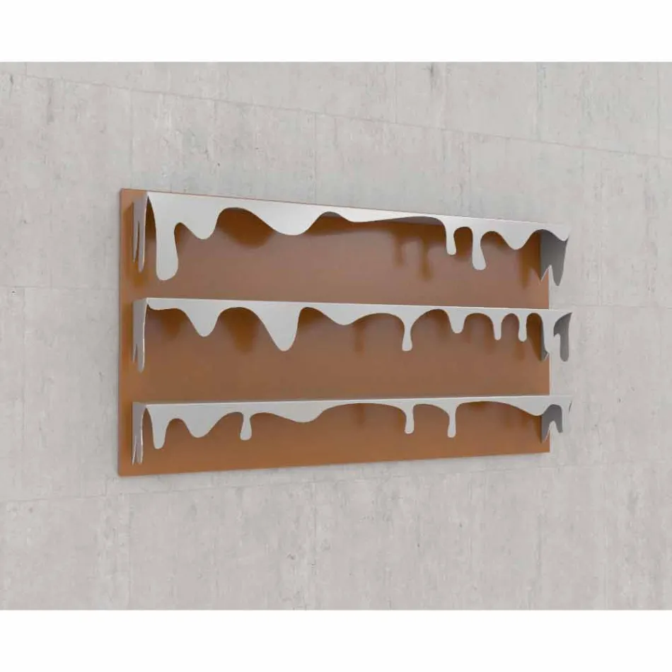 Knihovna design Kolata 130x70 (3 police) Mabele Viadurini