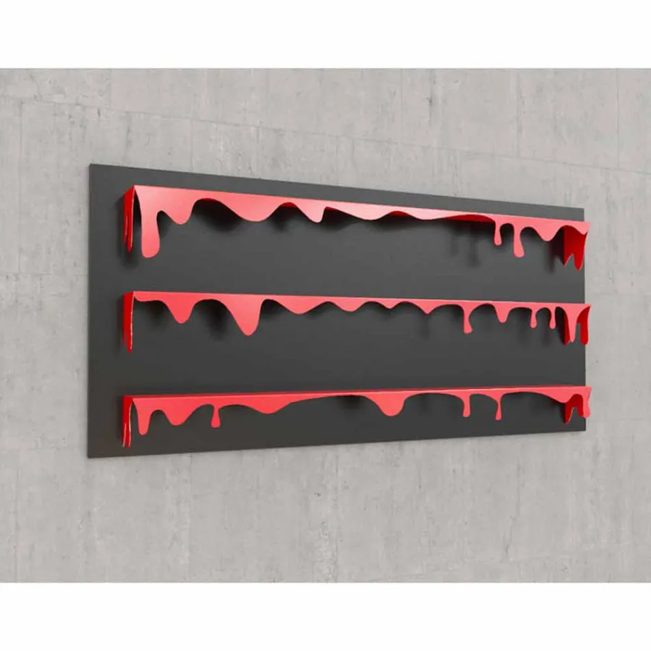 Knihovna design Kolata 186x86 (3 police) Mabele Viadurini