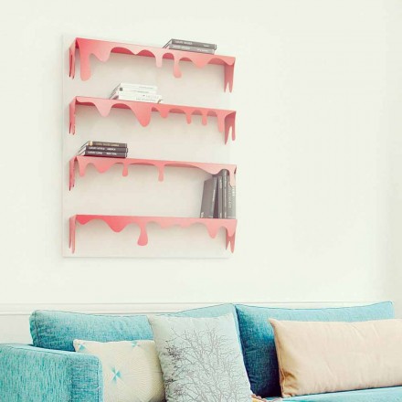 Knihovna design Kolata 90x110 (4 běžci) Mabele Viadurini