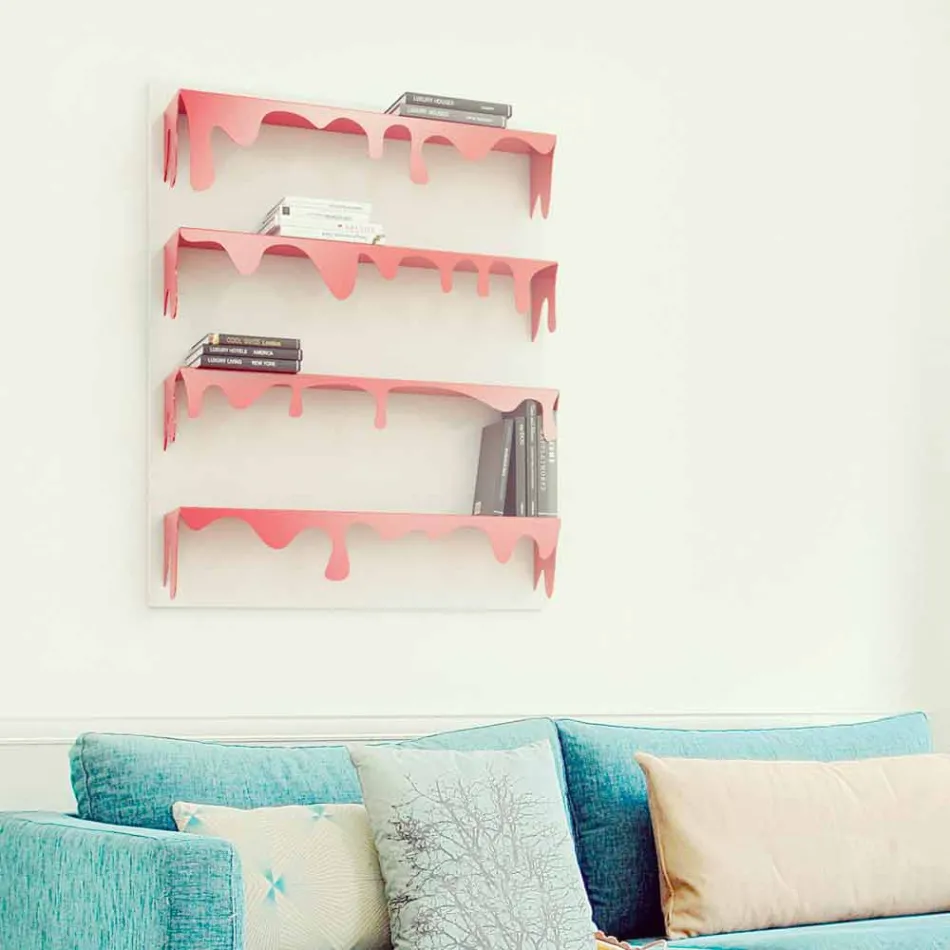 Knihovna design Kolata 90x110 (4 běžci) Mabele Viadurini