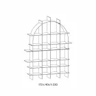 Volně stojící oblouková knihovna v kouřovém skle a kartáčovaném bronzu - Marco Viadurini