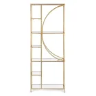 Volně stojící knihovna v elegantním designu z oceli a skla - Noralea Viadurini