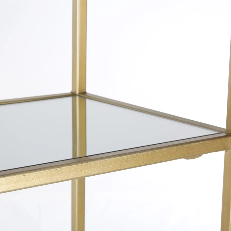 Volně stojící knihovna v elegantním designu z oceli a skla - Noralea Viadurini