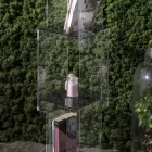 Volně stojící knihovna z průhledného nebo kouřového akrylového křišťálu - Icaria Viadurini