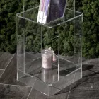 Volně stojící knihovna z průhledného nebo kouřového akrylového křišťálu - Icaria Viadurini