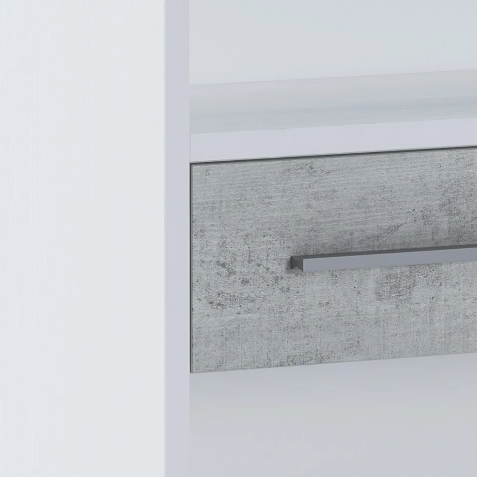 Dřevěná knihovna potažená melaminem v různých velikostech - plechová Viadurini