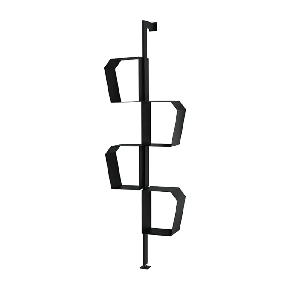 Kovová knihovna z lakovaného kovu s nastavitelnými nohami vyrobená v Itálii - Fernanda Viadurini