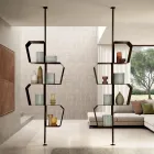 Kovová knihovna z lakovaného kovu s nastavitelnými nohami vyrobená v Itálii - Fernanda Viadurini