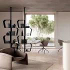 Kovová knihovna z lakovaného kovu s nastavitelnými nohami vyrobená v Itálii - Fernanda Viadurini