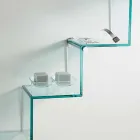 Knihovna na předměty na zdi Originální design ve skleněném žebříku - Volano Viadurini