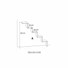 Knihovna na předměty na zdi Originální design ve skleněném žebříku - Volano Viadurini