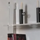 Knihovna do obývacího pokoje z průhledného akrylového křišťálu 2 velikosti - Parotta Viadurini