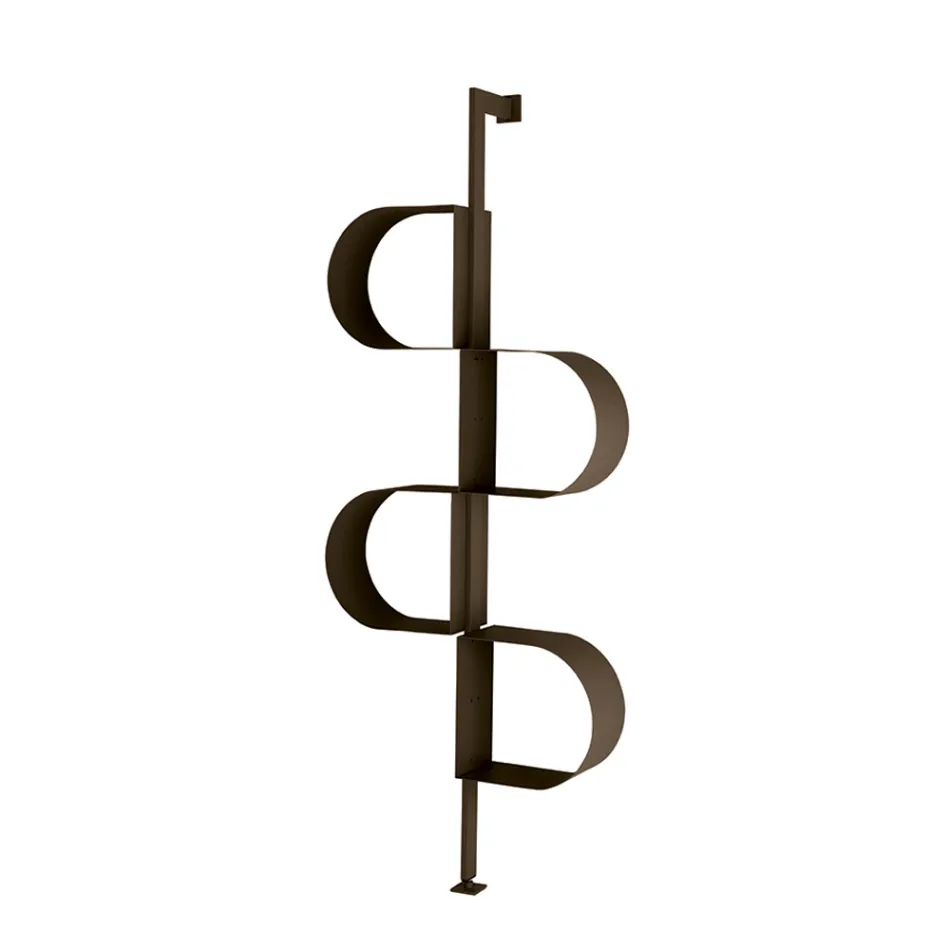 Vertikální knihovna Fatima z lakovaného kovu s nastavitelnými nohami Viadurini