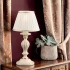 Dřevěná lampa se stínidlem vyrobená v Itálii - Milán Viadurini