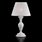 Dřevěná lampa se stínidlem vyrobeným v Itálii pro interiérové dekorace - Florencie Viadurini