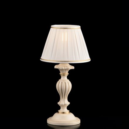 Dřevěná lampa se stínidlem vyrobeným v Itálii pro interiérové dekorace - Milán Viadurini