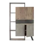 Příborník 2 dveře 2 zásuvky z mangového dřeva a oceli Homemotion - Signorino Viadurini