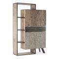 Příborník 4 dveře 2 zásuvky z mangového dřeva a oceli Homemotion - Signorino