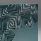 5dveřová příborník z lakovaného MDF s ručně gravírovanou a dokončenou dekorací - Krab Viadurini