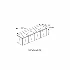 Nástěnný závěsný stolek z matně bílého dřeva a zrcadlových brýlí - Senese Viadurini