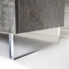 Příborník se 2 dveřmi a 2 centrálními otevřenými přihrádkami z melaminu Made in Italy - Minnie Viadurini