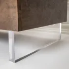 Příborník se 2 dveřmi a 2 centrálními otevřenými přihrádkami z melaminu Made in Italy - Minnie Viadurini