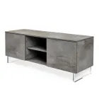 Příborník se 2 dveřmi a 2 centrálními otevřenými přihrádkami z melaminu Made in Italy - Minnie Viadurini