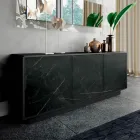 Příborník se 3 dveřmi a lakovanou a laminovanou konstrukcí Made in Italy - Ferrara Viadurini