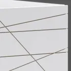 Příborník se 3 dvířky z lakovaného dřevěného aglomerátu - Ariete Viadurini