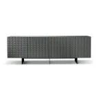 Příborník se 4 dvířky z MDF potažený lakovaným PVC Vyrobeno v Itálii - Dorotea Viadurini