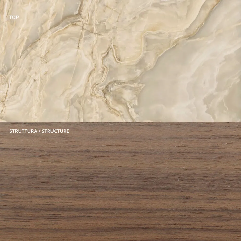 Příborník s otevíracími dveřmi Push-Pull z laťkového dřeva Made in Italy - Salerno Viadurini