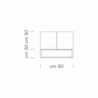 Příborník s otevíracími dveřmi Push-Pull z laťkového dřeva Made in Italy - Salerno Viadurini