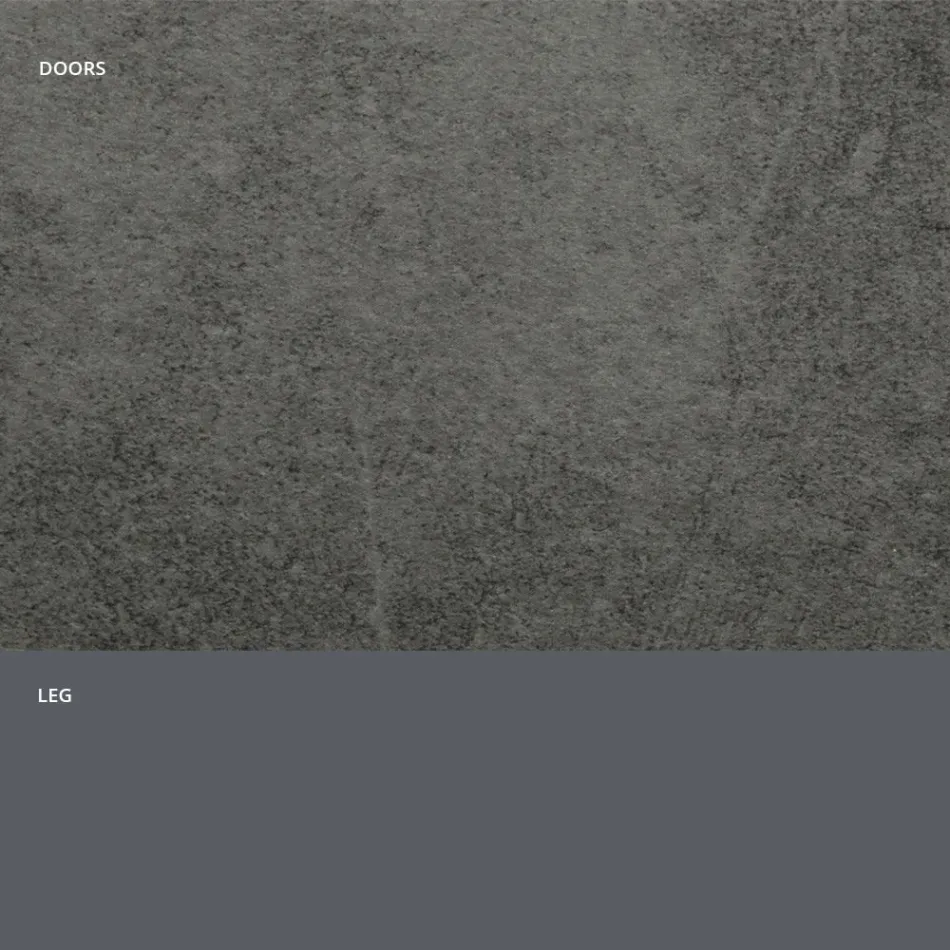 Příborník s HPL laminátovými dvířky s efektem kamene Made in Italy - Fiorenza Viadurini