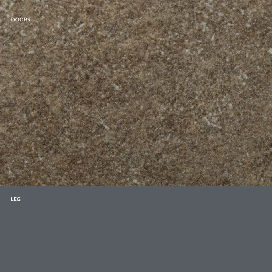 Příborník s HPL laminátovými dvířky s efektem kamene Made in Italy - Fiorenza Viadurini