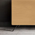 Příborník do obývacího pokoje se 4 dveřmi v přírodní jasanové úpravě Made in Italy - Melek Viadurini