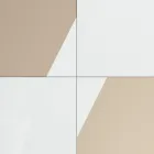 Příborník do obývacího pokoje se 4 dveřmi z bílého skla a norkové povrchové úpravy Made in Italy - Eva Viadurini