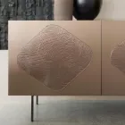 Příborník do obývacího pokoje s koordinovanými skleněnými vložkami Made in Italy - Palma Viadurini