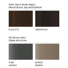 Dřevěný příborník se skleněnou konstrukcí Made in Italy - Azuki Viadurini