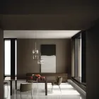 Dřevěný příborník se skleněnou konstrukcí Made in Italy - Azuki Viadurini