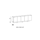 Dřevěný příborník se skleněnou konstrukcí Made in Italy - Azuki Viadurini