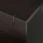 Dřevěný příborník se skleněnou konstrukcí Made in Italy - Azuki Viadurini