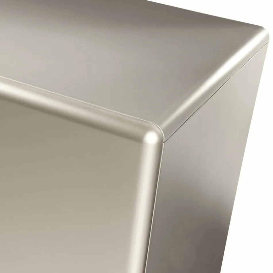 Příborník do obývacího pokoje se 3 dveřmi v niklovém provedení Made in Italy - Foglio Viadurini