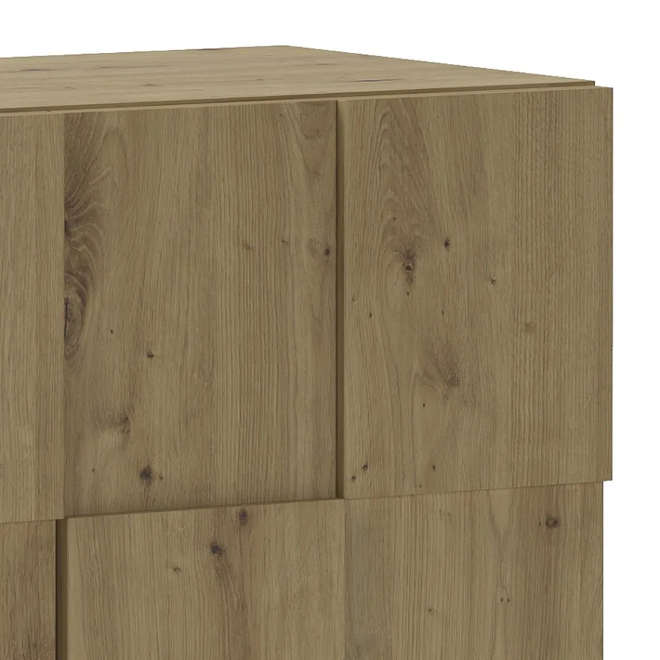 Příborník do obývacího pokoje se 4 otočnými dveřmi a 1 otevřenou přihrádkou - Sodium Viadurini