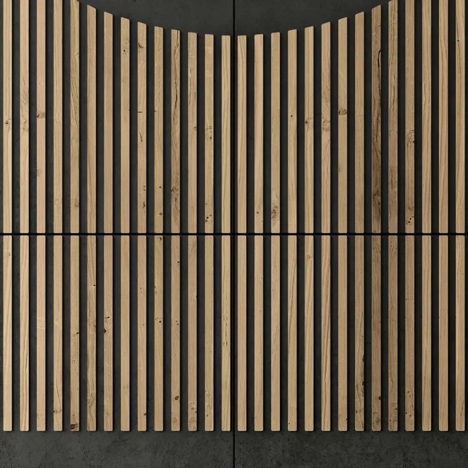 Příborník do obývacího pokoje se 4 dveřmi v povrchové úpravě severský knotovaný dub - Bente Viadurini